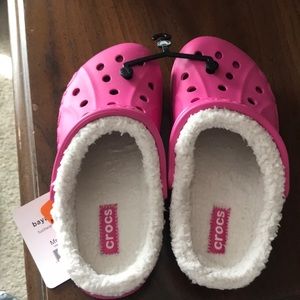 Lined crocs - hot pink